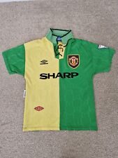 VINTAGE MANCHESTER UNITED 1992-94 S SMALL MENS 3RD SHIRT UMBRO NEWTON HEATH