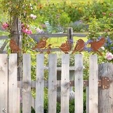 5x Metal Garden Ornament Birds