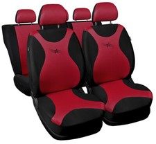 Seat covers fit FIAT PUNTO FULL SET black/red sport style