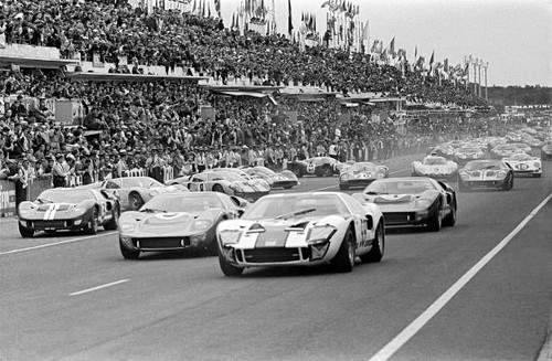 Mans 1966 start race - le,