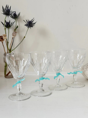 Set vintage cut crystal - 4,