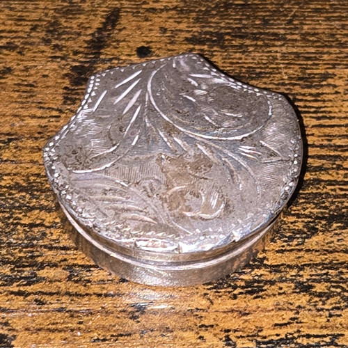 Sterling silver pill box - silver,