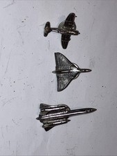 Aircraft Pin Badge Job Lot X 3 Vulcan Bomber Thunderbolt Sr71 Metal