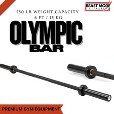 6ft Olympic Barbell Black