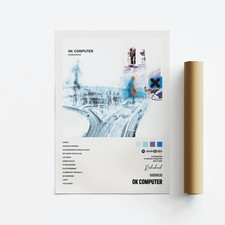 Radiohead, OK Computer, Album Art Poster, Print, Music, Tracklist