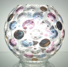 Borske Sklo, Vintage Czech Ball Vase by Max Kannegiesser