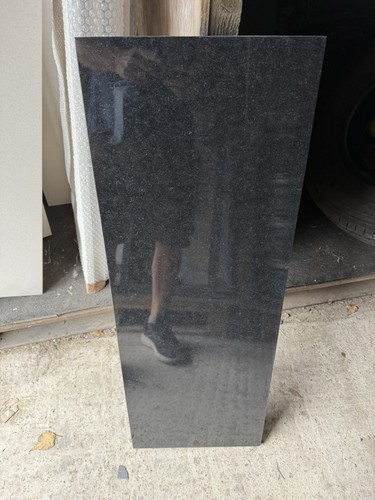 Polished granite back - polished, hearth