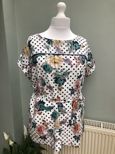 Ladies Floral Tunic Top Size