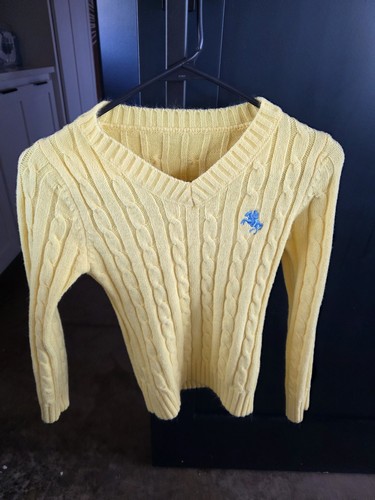 Yellow cable knit - cable-knit, v
