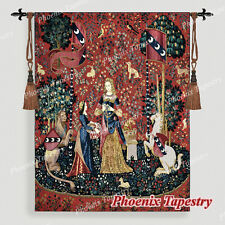 (Medium) SMELL The Lady & Unicorn Medieval Tapestry Wall Hanging Jacquard Weave
