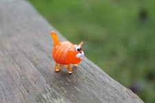 Glass cat miniature animals - glass, miniature,