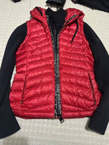 Calvin klein red black hooded - calvin,