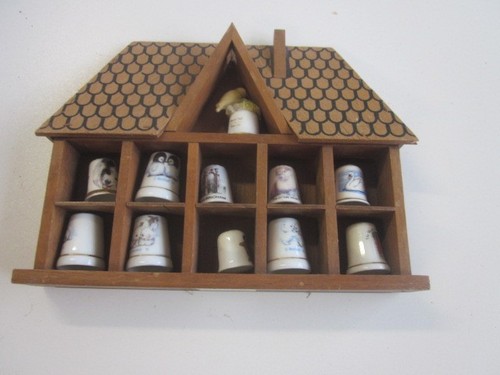 Thimbles display case house - thimbles,