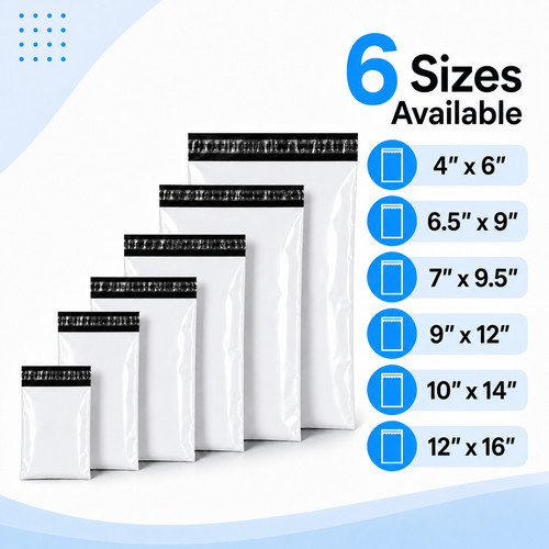 White mailing bags strong - white,