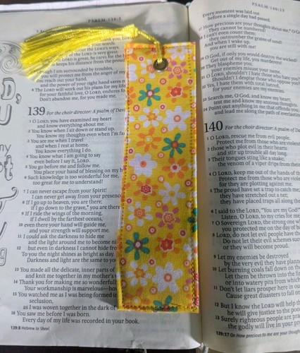 Handmade fabric bookmark - fabric,