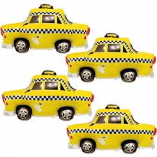 4pcs Yellow Taxi Balloon 36