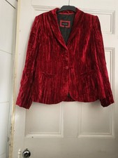 per una Size 18 jacket crinkle red velvet great colour