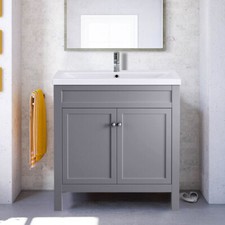 Bathroom Grey Vanity Sink Unit
