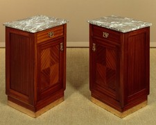 Pair of Art Deco Mahogany &