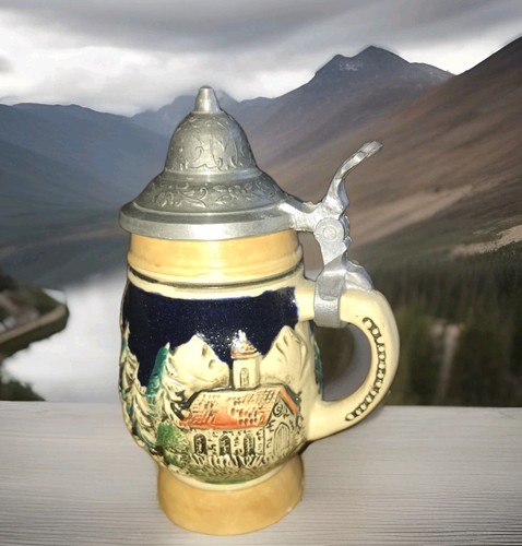 Beer stein tankard pewter - &,