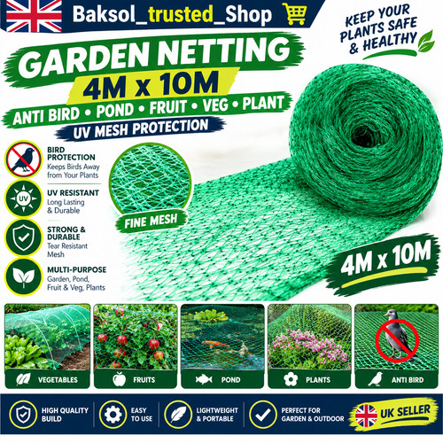 10m garden netting green - x,
