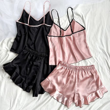 Women's Satin Sexy Ruffled