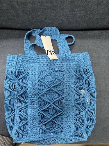 Zara natural straw tote boho - natural,