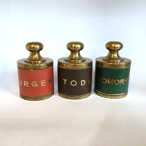 Vintage brass paperweights - vintage,