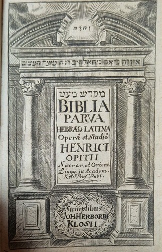Biblia parva hebraeo latina - parva, hebraeo-latina