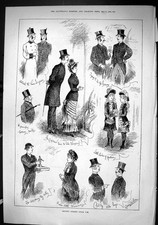 Old Sporting Dramatic News 1880 Regent Street Fashion Ladies Toy Sell Victorian
