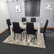 Grey Dining Table and 6 chairs