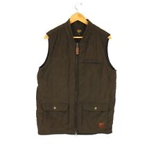 JAHTI JAKT Men Vest Gilet Size XS Hunting Bodywarmer Polyester Green Zip s6989