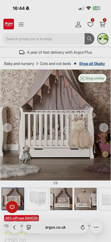 Obaby stamford mini sleigh - obaby, cot