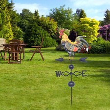 Vintage Metal Rooster Weather Vane Garden Weathervane Outdoor Weather Wind Vane