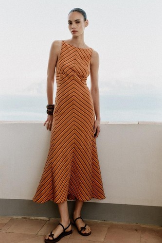 New zara gorgeous striped - striped, midi
