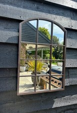 Arched Region Garden Wall Mounted Hanging Mirror Outdoor Indoor Gift Decorative