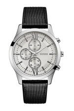 Guess Gents Hudson Chronograph Leather Strap Watch W0876G4
