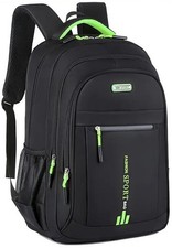 Black Backpack Rucksack Large Mens Womens Bag Travel Work Hiking School Sports