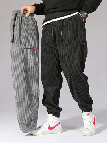 Men baggy corduroy jogger - corduroy,