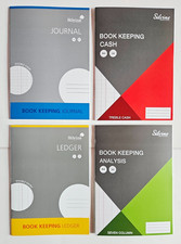 A4 ACCOUNTS BOOK KEEPING Journal Cash Ledger Analysis Accounting Books - Silvine