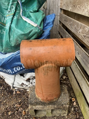 Clay chimney pot 300mm - clay,