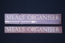Mahogany Signs | Military | Meals Organiser | Old Vintage Reclaimed Wood Plaque