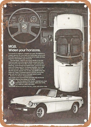Metal sign 1978 mg mgb - metal,