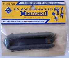 Roco Minitanks 239 Rubber Dinghy with outboard Engine MIB