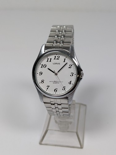 Vtg lorus mens watch silver - watch,