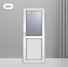 UPVC Single Door Half Glazed