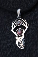 Gothic Stag Heart Pendant
