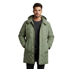 Zara Men's Long Quilted Jacket