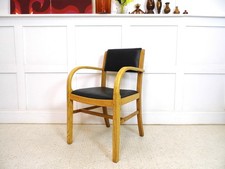 Vintage 1950s Light oak Bentwood desk chair ex RAF Air Ministry chair