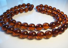Round Beads Cognac Preesed